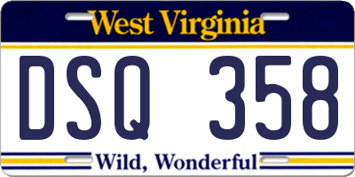 WV license plate DSQ358