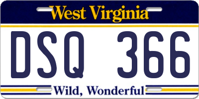 WV license plate DSQ366
