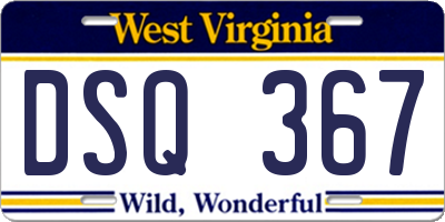WV license plate DSQ367