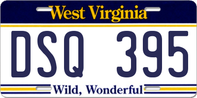 WV license plate DSQ395