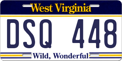 WV license plate DSQ448