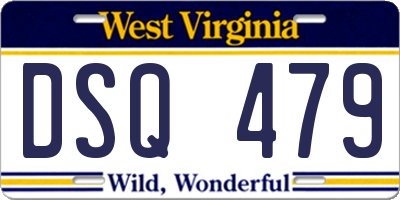 WV license plate DSQ479