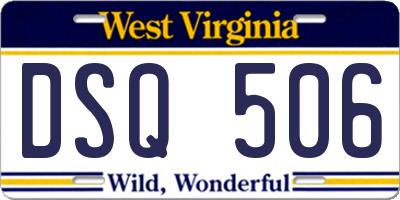 WV license plate DSQ506
