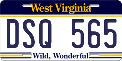 WV license plate DSQ565