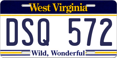 WV license plate DSQ572