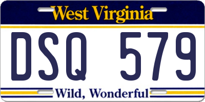WV license plate DSQ579