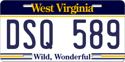 WV license plate DSQ589