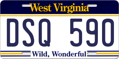 WV license plate DSQ590