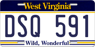 WV license plate DSQ591