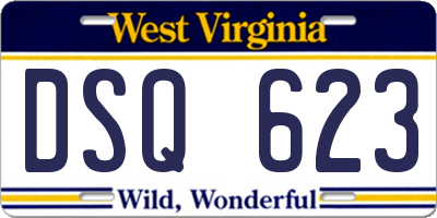 WV license plate DSQ623