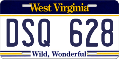 WV license plate DSQ628