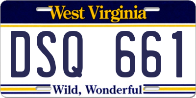 WV license plate DSQ661