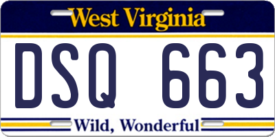 WV license plate DSQ663