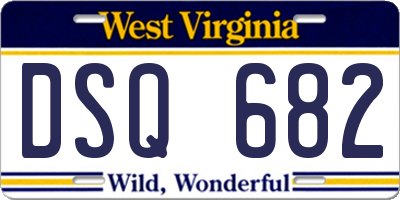 WV license plate DSQ682