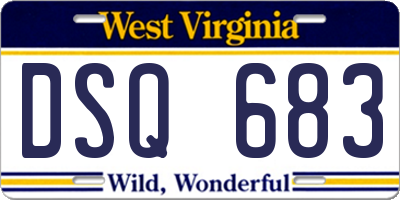 WV license plate DSQ683