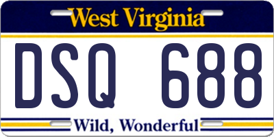 WV license plate DSQ688