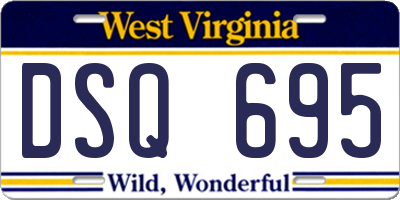 WV license plate DSQ695