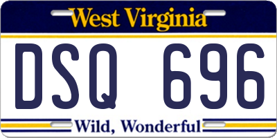 WV license plate DSQ696