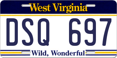 WV license plate DSQ697