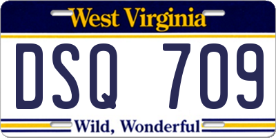 WV license plate DSQ709