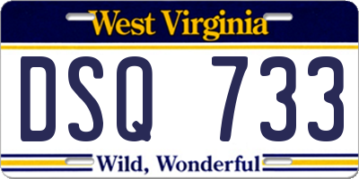 WV license plate DSQ733