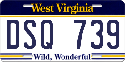 WV license plate DSQ739