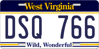 WV license plate DSQ766