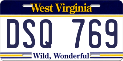 WV license plate DSQ769