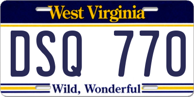 WV license plate DSQ770