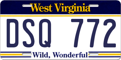 WV license plate DSQ772