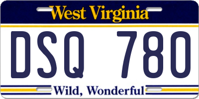 WV license plate DSQ780