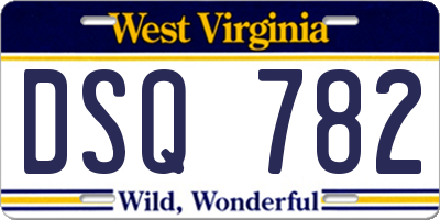 WV license plate DSQ782
