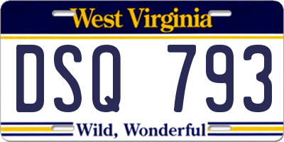 WV license plate DSQ793
