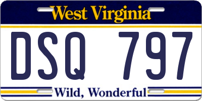 WV license plate DSQ797