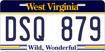 WV license plate DSQ879