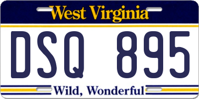 WV license plate DSQ895