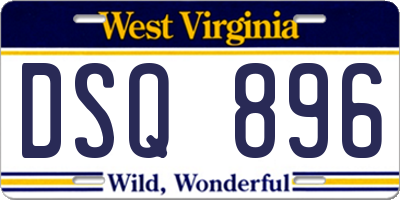WV license plate DSQ896