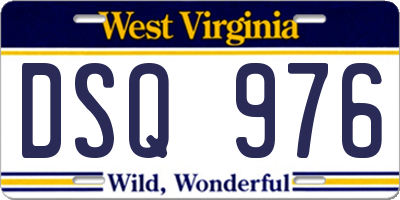 WV license plate DSQ976