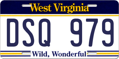 WV license plate DSQ979