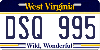 WV license plate DSQ995