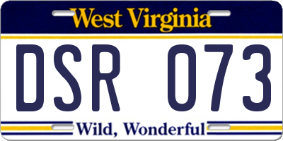 WV license plate DSR073