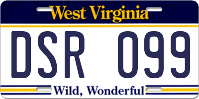 WV license plate DSR099