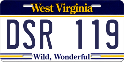 WV license plate DSR119