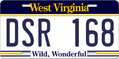 WV license plate DSR168