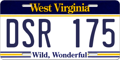 WV license plate DSR175