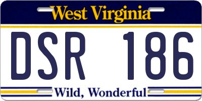 WV license plate DSR186