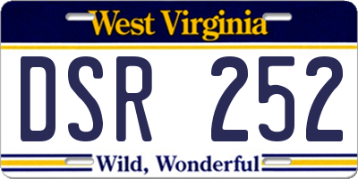 WV license plate DSR252