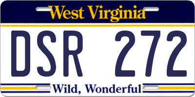 WV license plate DSR272