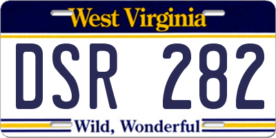 WV license plate DSR282