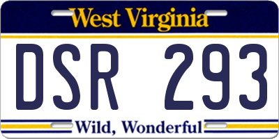 WV license plate DSR293